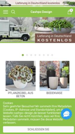 Vorschau der mobilen Webseite cashpo-design.de, Cashpo Design