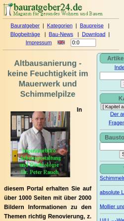 Vorschau der mobilen Webseite ib-rauch.de, Ingenieurbüro für Arbeitsgestaltung und Baubiologie Peter Rauch