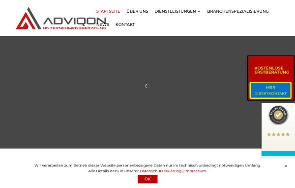 Vorschau von adviqon-unternehmensberatung.de, Adviqon Unternehmensberatung
