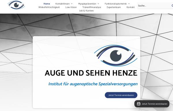 Vorschau von www.augeundsehen-henze.de, Auge und Sehen Henze