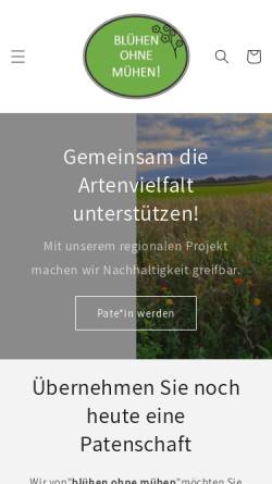 Vorschau der mobilen Webseite bluehen-ohne-muehen.de, blühen ohne mühen