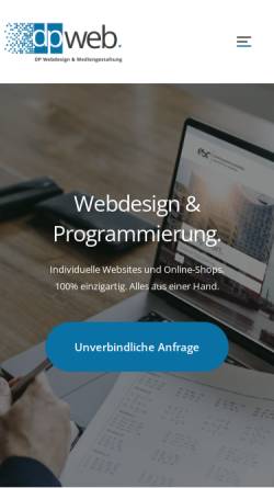 Vorschau der mobilen Webseite www.pfahl-webdesign.de, DP Webdesign & Mediengestaltung - Inh. Dirk Pfahl