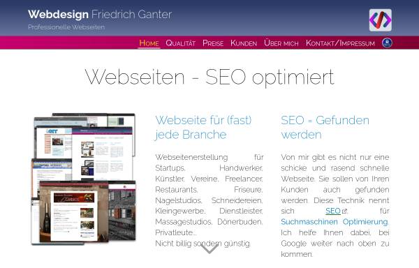 Vorschau von webseiten-fritz.de, Friedrich Ganter Webdesign