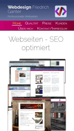 Vorschau der mobilen Webseite webseiten-fritz.de, Friedrich Ganter Webdesign