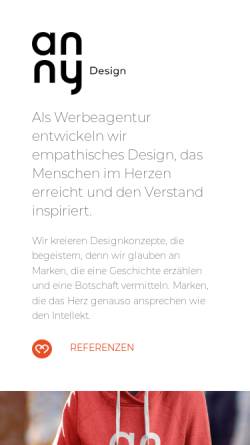 Vorschau der mobilen Webseite www.anny-design.de, Anny Design