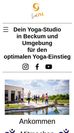 Vorschau der mobilen Webseite www.be-om.yoga, Yoga-Studio be Om