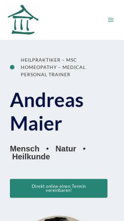 Vorschau der mobilen Webseite naturheilpraxis-maier.de, Andreas Maier Heilpraktiker