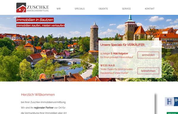 Vorschau von www.zuschke-immo.com, Zuschke-Immobilienvermittlung GmbH