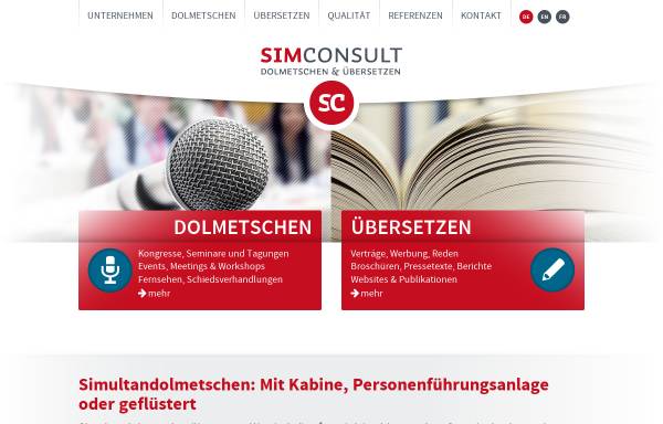 Simconsult Sprachendienst: Dolmetschen & Übersetzen für Firmenkunden