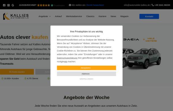 Vorschau von kallies-automobile.de, Kallies Automobile e.K.