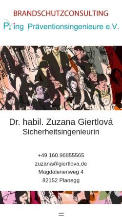 Vorschau der mobilen Webseite giertlova.de, Zuzana Giertlova