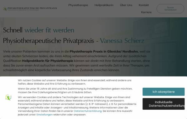 Vorschau von www.physiotherapie-schierz.de, Physiotherapeutische Privatpraxis von Vanessa Schierz