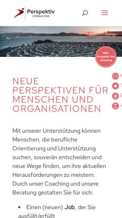 Vorschau der mobilen Webseite perspektiv-consulting.de, Perspektiv-Consulting GmbH