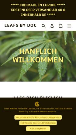 Vorschau der mobilen Webseite www.leafs-by-doc.de, HANFLICH WILLKOMMEN