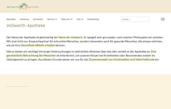 Vorschau von www.vollwerth-apotheke.de, Vollwerth-Apotheke