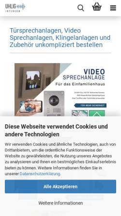 Vorschau der mobilen Webseite www.2-draht-sprechanlagen.de, Uhlig Intercom e. K. -