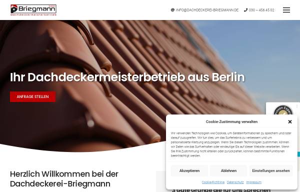 Vorschau von www.dachdeckerei-briegmann.de, Dachdeckerei Briegmann GmbH