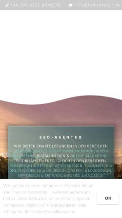 Vorschau der mobilen Webseite lomadesign.de, Lomadesign