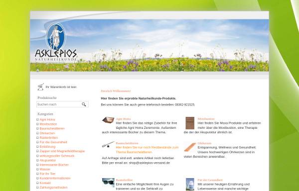 Vorschau von www.asklepios-versand.de, Asklepios-Versand