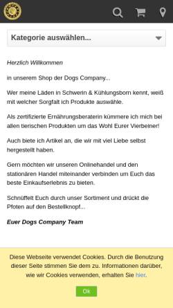 Vorschau der mobilen Webseite dogscompany.de, Dogs Company Schwerin