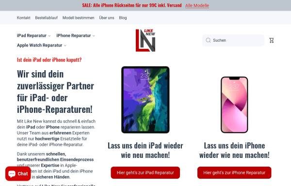Vorschau von like-new-shop.de, Like New iPad Reparatur Onlineshop