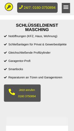 Vorschau der mobilen Webseite schluesseldienst-masching.de, Schlüsseldienst Masching