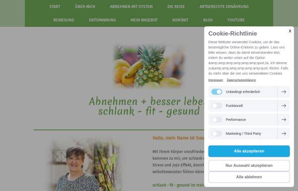 Vorschau von www.abnehmen-besser-leben.de, Abnehmen + besser leben - Susanne Böckle