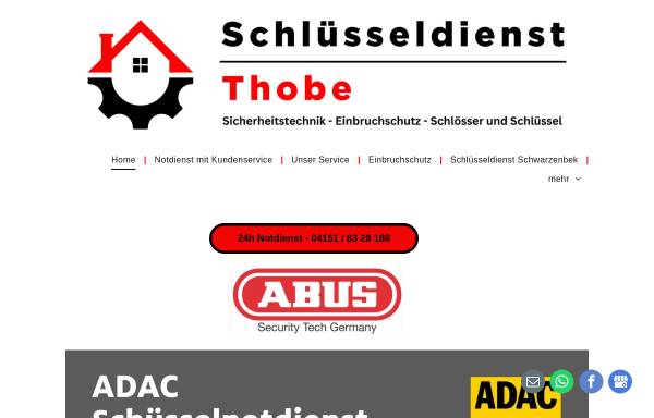 Vorschau von www.schlüsseldienst-thobe.de, Schlüsseldienst-Thobe