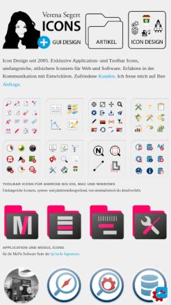 Vorschau der mobilen Webseite segert-icons.de, Verena Segert