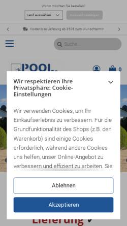 Vorschau der mobilen Webseite pool-shop24.com, POOL-Shop24.com