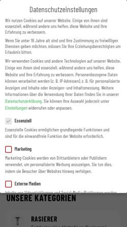 Vorschau der mobilen Webseite merkur-razors.com, MERKUR Stahlwaren GmbH & Co. KG