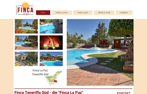Vorschau von www.finca-teneriffa-süd.de, Finca La Paz Teneriffa-Süd
