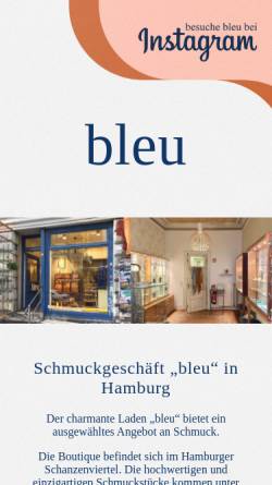 Vorschau der mobilen Webseite www.bleu-shop.de, bleu - Schmuckgeschäft