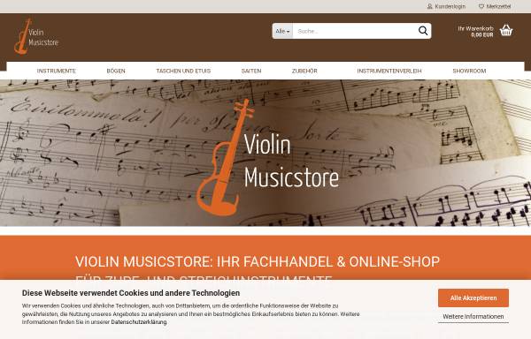 Vorschau von www.violin-musicstore.de, Violin Musicstore