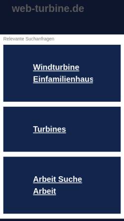 Vorschau der mobilen Webseite www.web-turbine.de, Web Turbine