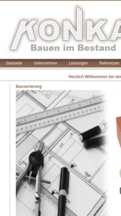 Vorschau der mobilen Webseite www.konka-bau.de, Konka - Bauen im Bestand