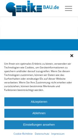 Vorschau der mobilen Webseite www.gerike-bau.de, Gerike GmbH