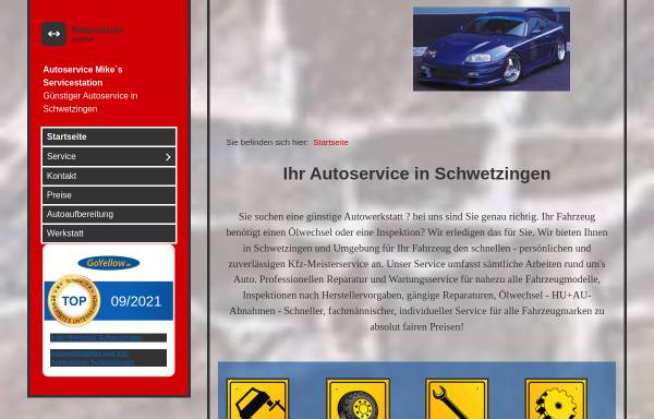 Vorschau von www.autoservice-schwetzingen.de, Autoservice Mike`s Servicestation