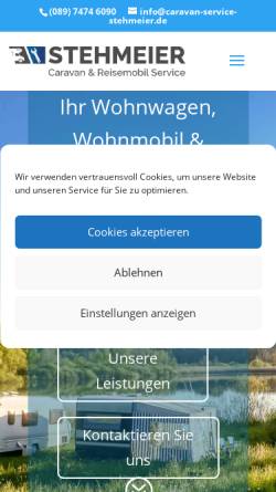 Vorschau der mobilen Webseite www.caravan-service-stehmeier.de, CARAVAN Service Stehmeier