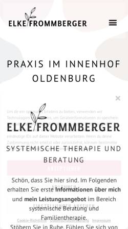 Vorschau der mobilen Webseite elkefrommberger.de, Praxis Elke Frommberger