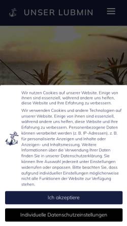 Vorschau der mobilen Webseite unser-lubmin.de, Unser Lubmin