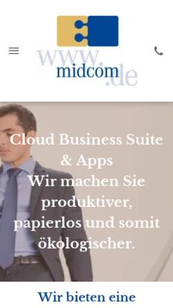 Vorschau der mobilen Webseite www.midcom.de, midcom GmbH