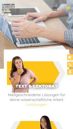 Vorschau der mobilen Webseite schreibmentoren.de, Die Schreibmentoren GmbH