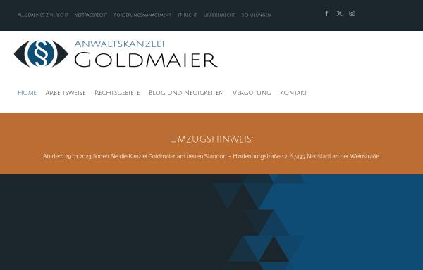 Vorschau von ra-goldmaier.de, Rechtsanwalt Goldmaier