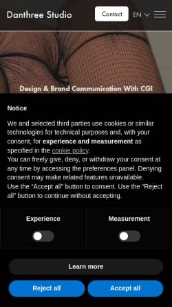 Vorschau der mobilen Webseite www.danthree.studio, Danthree Studio