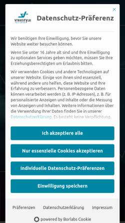 Vorschau der mobilen Webseite vreestyle.de, VReestyle GmbH