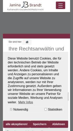 Vorschau der mobilen Webseite www.brandt-recht.de, Kanzlei J. Brandt