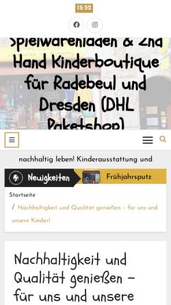 Vorschau der mobilen Webseite schatzinsel-radebeul.de, Schatzinsel Radebeul