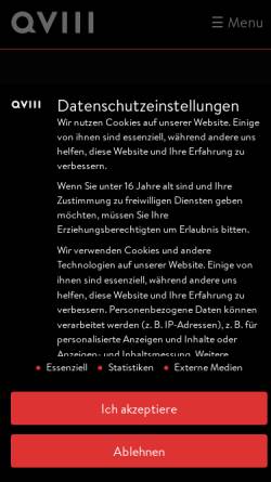 Vorschau der mobilen Webseite www.quartieracht.de, Quartier Acht GmbH & Co. KG