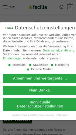 Vorschau der mobilen Webseite facilia.de, Faciia